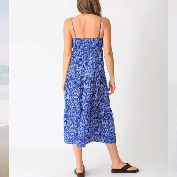 💙✨ Electric & Rose Floral Midi Reagan Dress – New With Tags ✨💙 - Picture 3 of 13